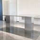 Stainless Steel Dining Table Rectangle Modern Dinner Table for Dining Room