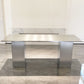 Stainless Steel Dining Table Rectangle Modern Dinner Table for Dining Room