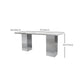 Stainless Steel Dining Table Rectangle Modern Dinner Table for Dining Room