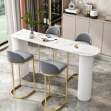 Low Back Upholstered Dining Stool Bucket Bar Stool with Metal Base