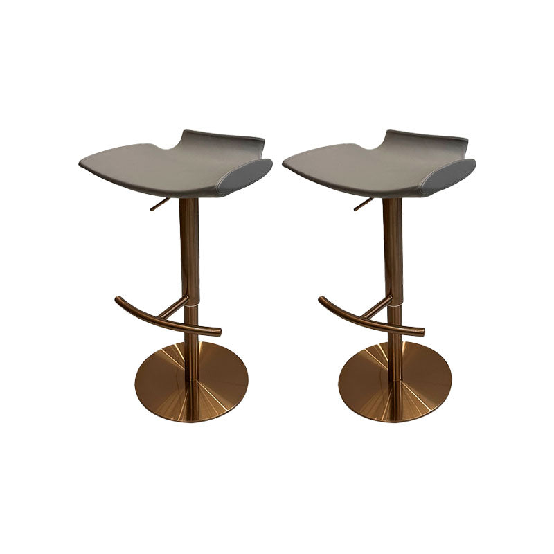 Contemporary Metal Bar Stool Footrest Counter Stool for Living Room