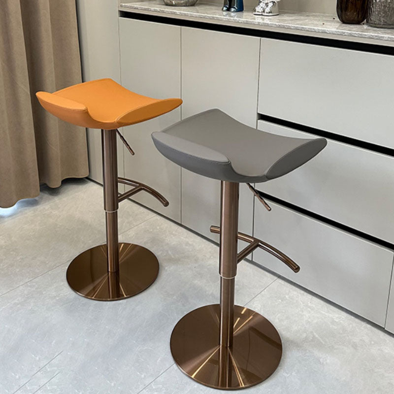 Contemporary Metal Bar Stool Footrest Counter Stool for Living Room