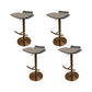 Contemporary Metal Bar Stool Footrest Counter Stool for Living Room