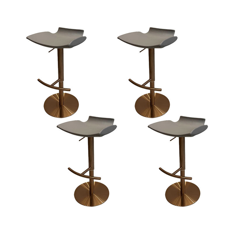 Contemporary Metal Bar Stool Footrest Counter Stool for Living Room
