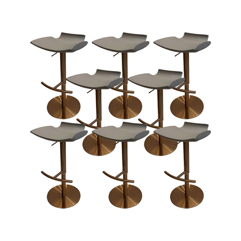 Contemporary Metal Bar Stool Footrest Counter Stool for Living Room