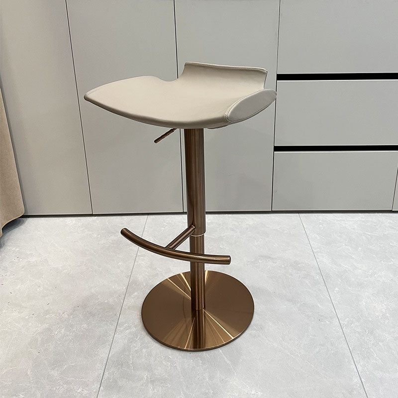 Contemporary Metal Bar Stool Footrest Counter Stool for Living Room