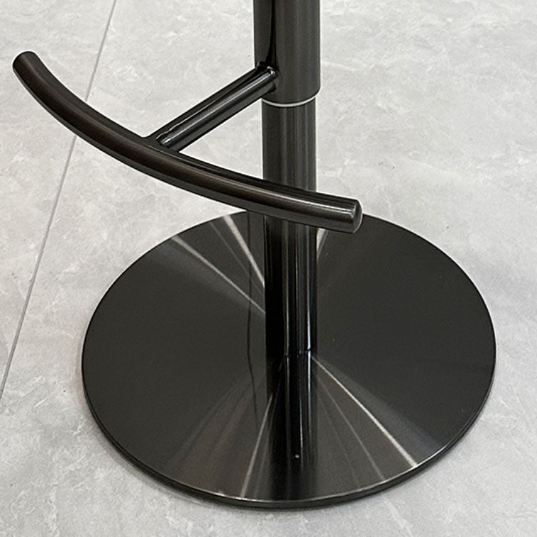Contemporary Metal Bar Stool Footrest Counter Stool for Living Room