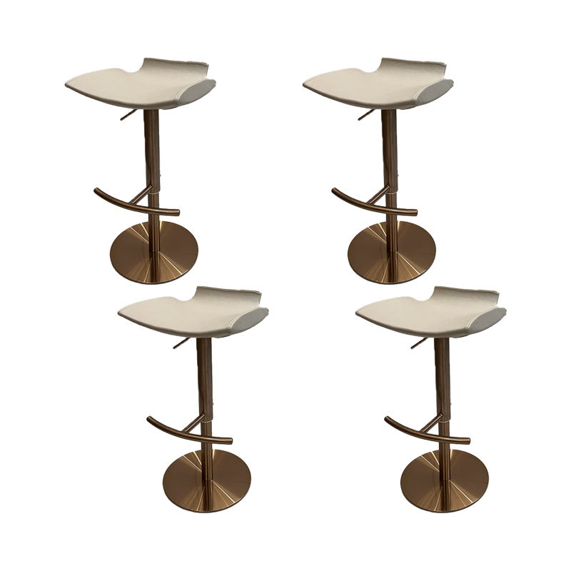 Contemporary Metal Bar Stool Footrest Counter Stool for Living Room