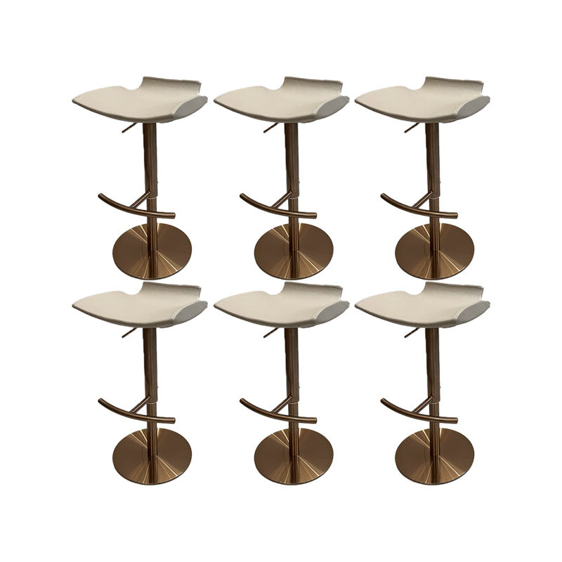 Contemporary Metal Bar Stool Footrest Counter Stool for Living Room