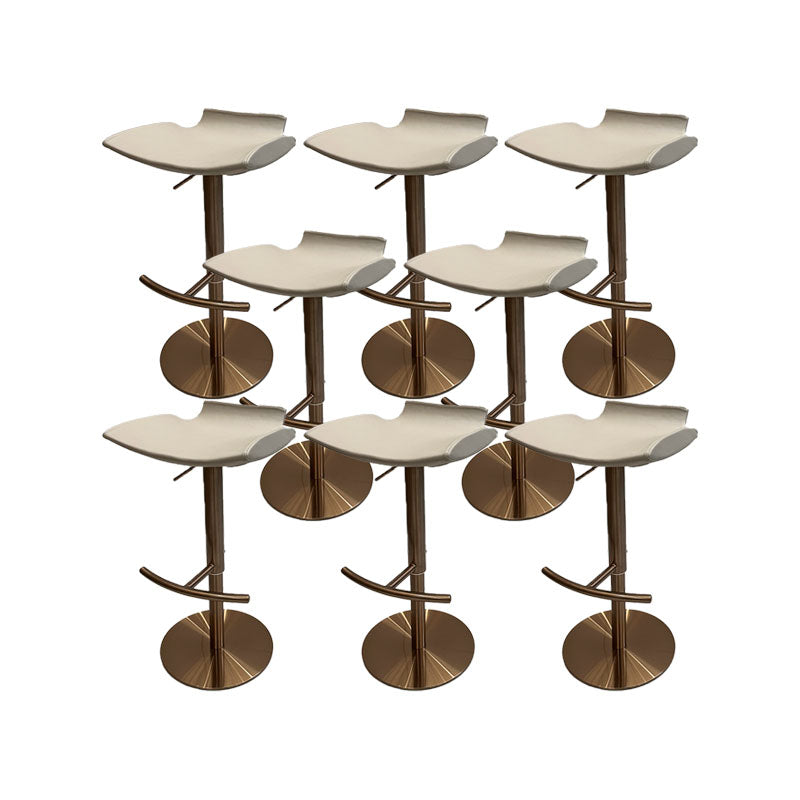 Contemporary Metal Bar Stool Footrest Counter Stool for Living Room