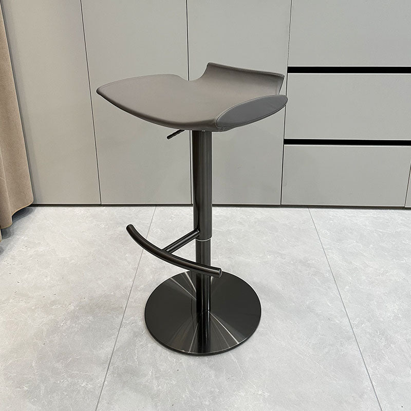 Contemporary Metal Bar Stool Footrest Counter Stool for Living Room