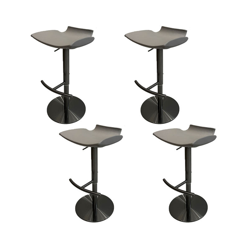 Contemporary Metal Bar Stool Footrest Counter Stool for Living Room