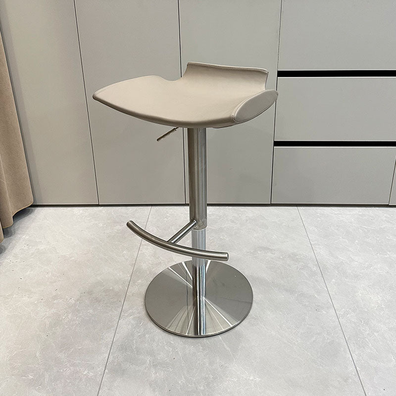 Contemporary Metal Bar Stool Footrest Counter Stool for Living Room