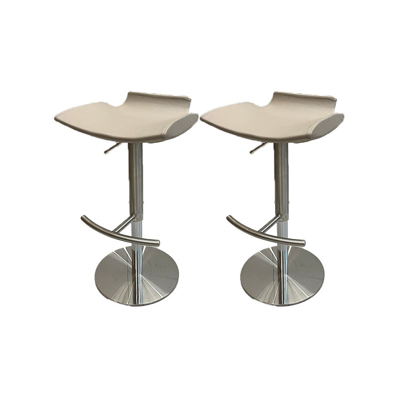 Contemporary Metal Bar Stool Footrest Counter Stool for Living Room