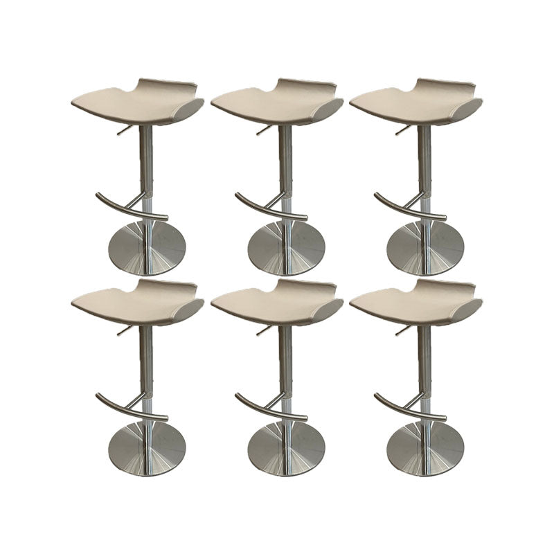 Contemporary Metal Bar Stool Footrest Counter Stool for Living Room