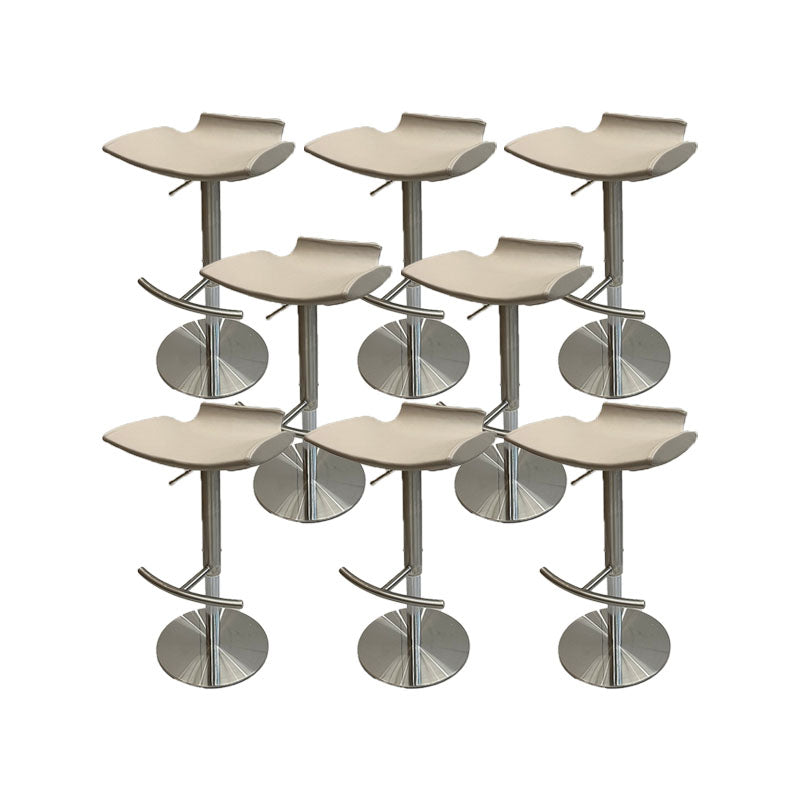 Contemporary Metal Bar Stool Footrest Counter Stool for Living Room