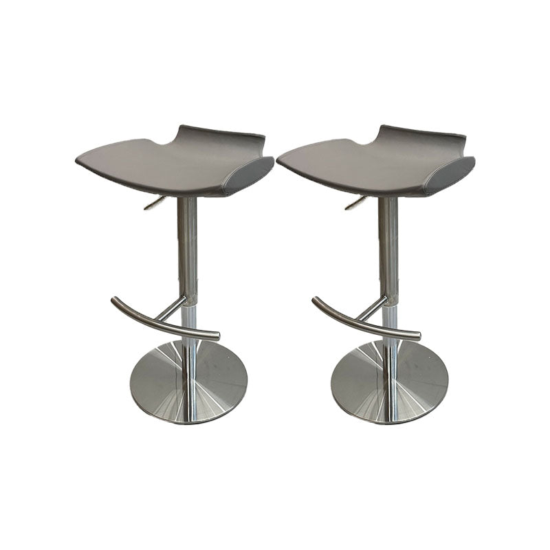 Contemporary Metal Bar Stool Footrest Counter Stool for Living Room