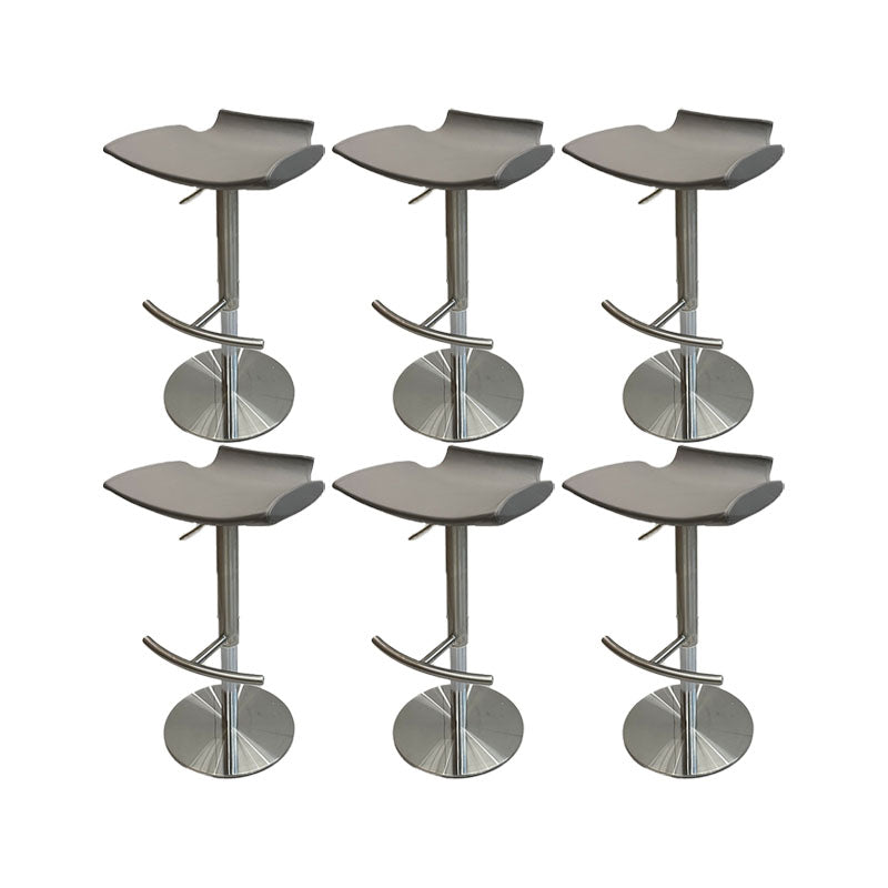 Contemporary Metal Bar Stool Footrest Counter Stool for Living Room