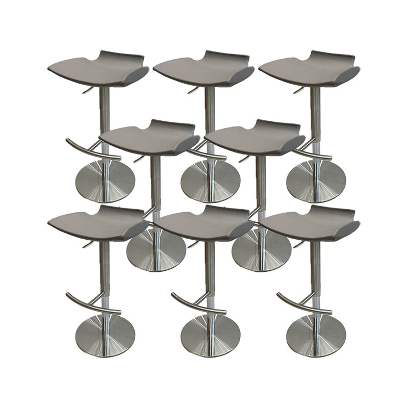 Contemporary Metal Bar Stool Footrest Counter Stool for Living Room