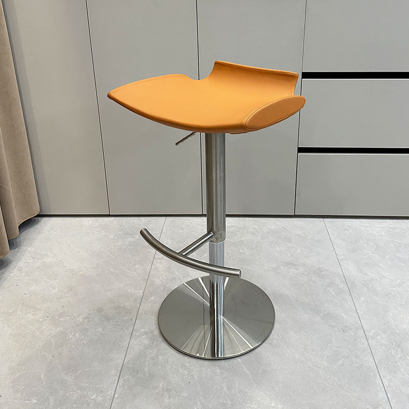 Contemporary Metal Bar Stool Footrest Counter Stool for Living Room