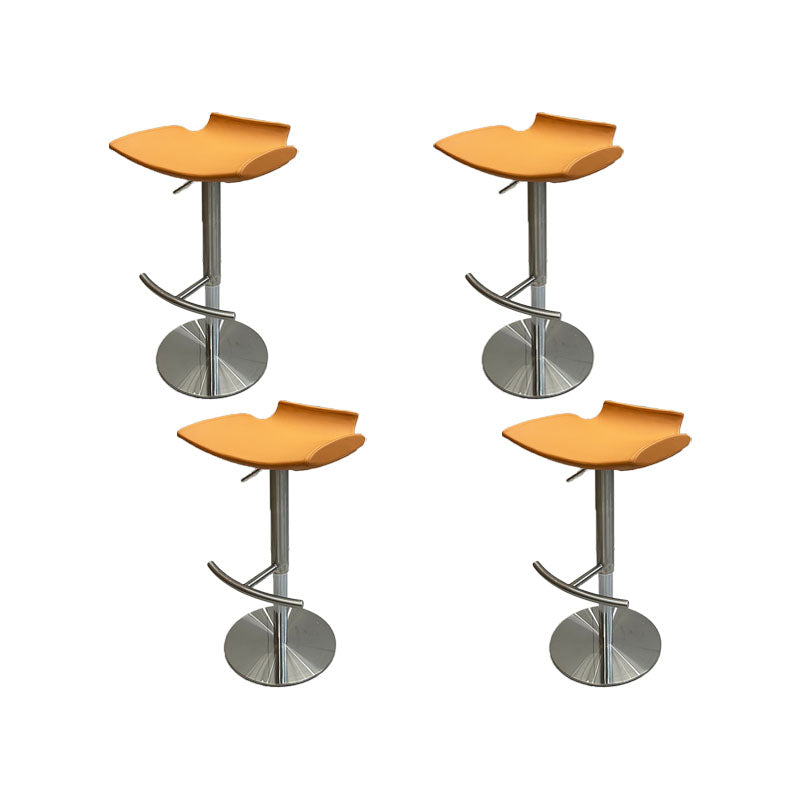 Contemporary Metal Bar Stool Footrest Counter Stool for Living Room