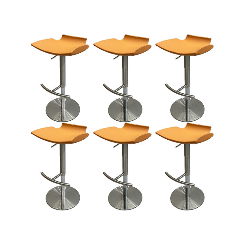 Contemporary Metal Bar Stool Footrest Counter Stool for Living Room