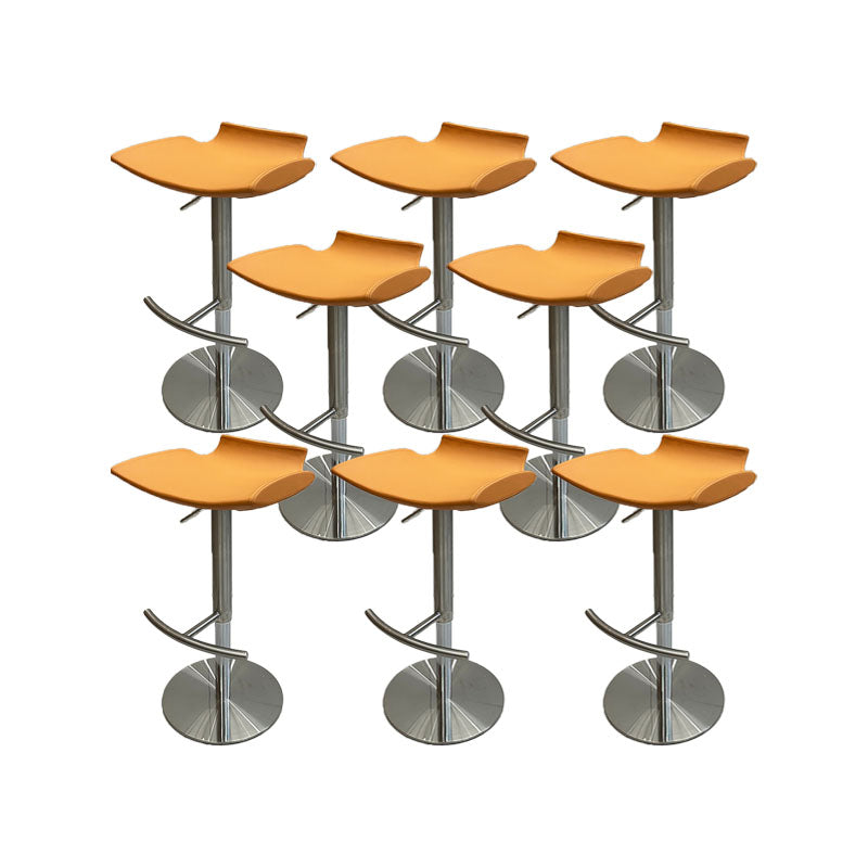 Contemporary Metal Bar Stool Footrest Counter Stool for Living Room