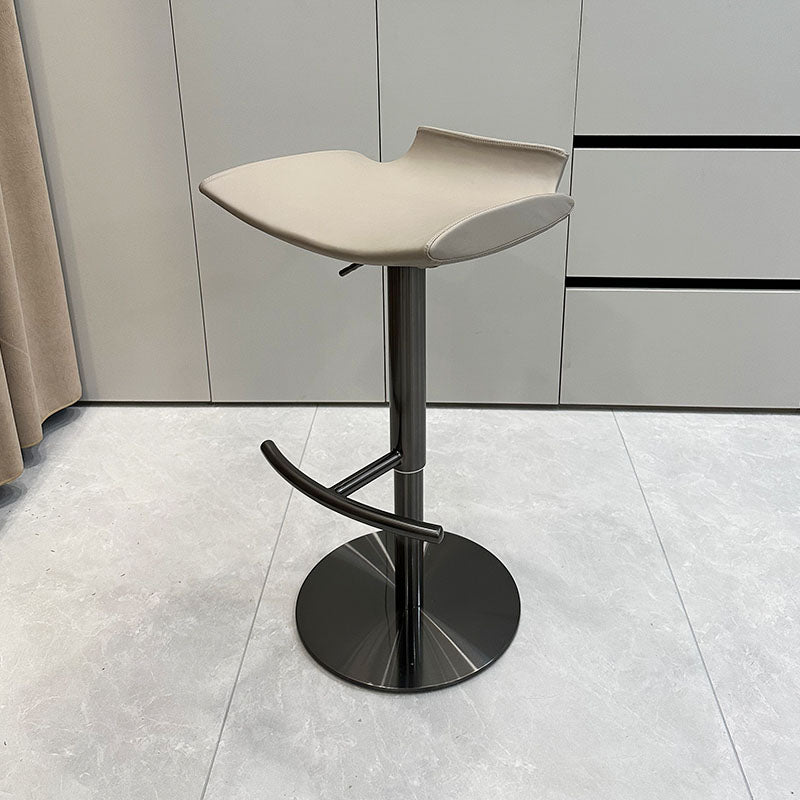 Contemporary Metal Bar Stool Footrest Counter Stool for Living Room
