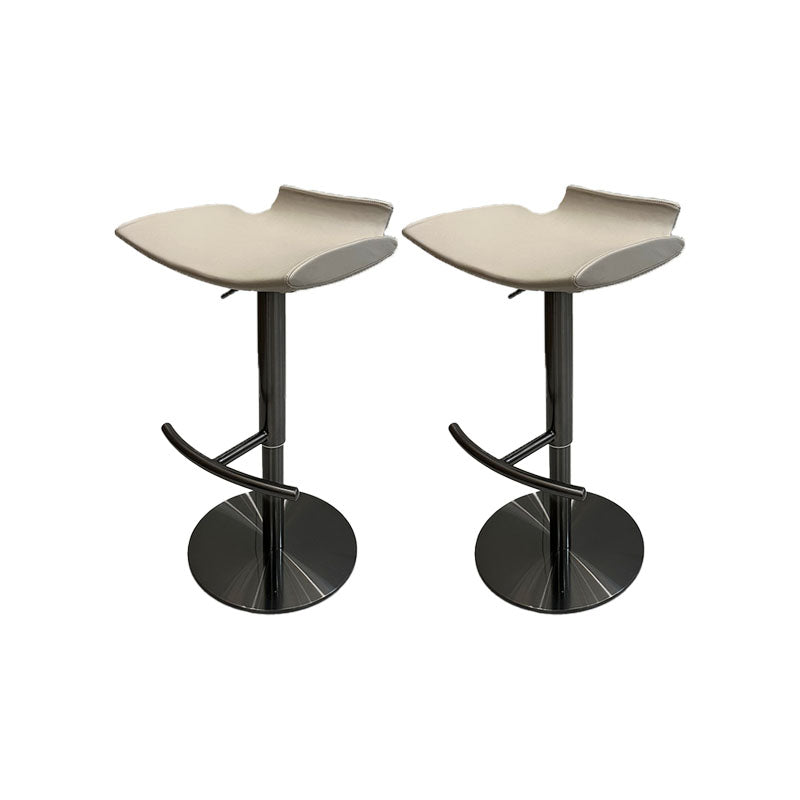 Contemporary Metal Bar Stool Footrest Counter Stool for Living Room