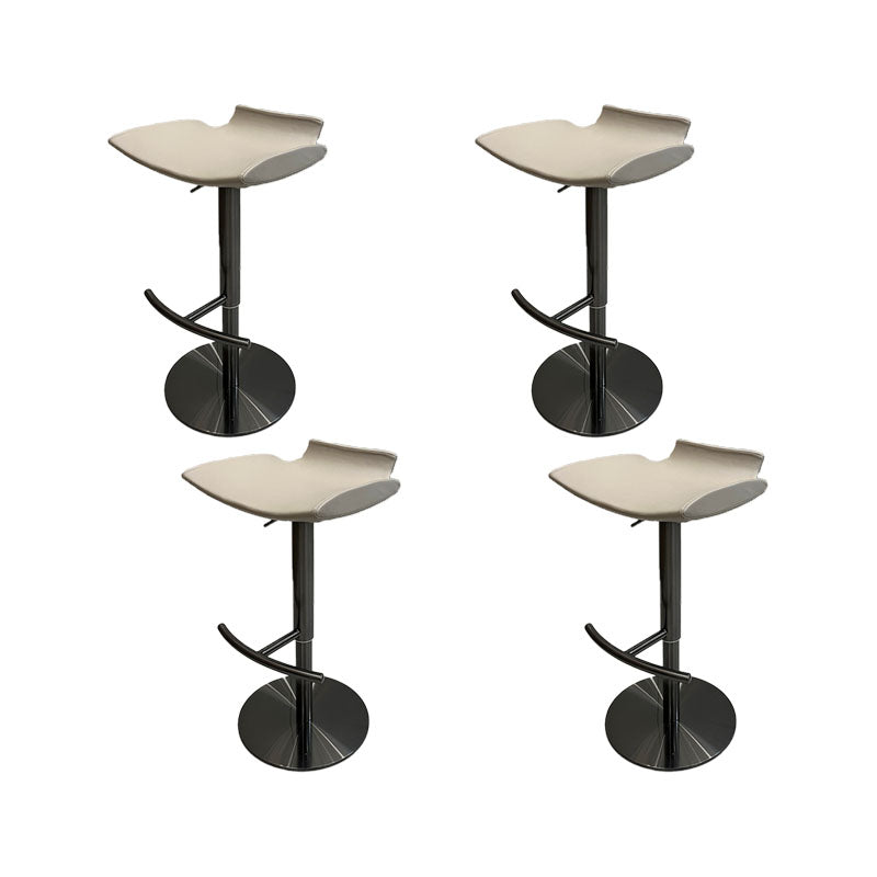 Contemporary Metal Bar Stool Footrest Counter Stool for Living Room