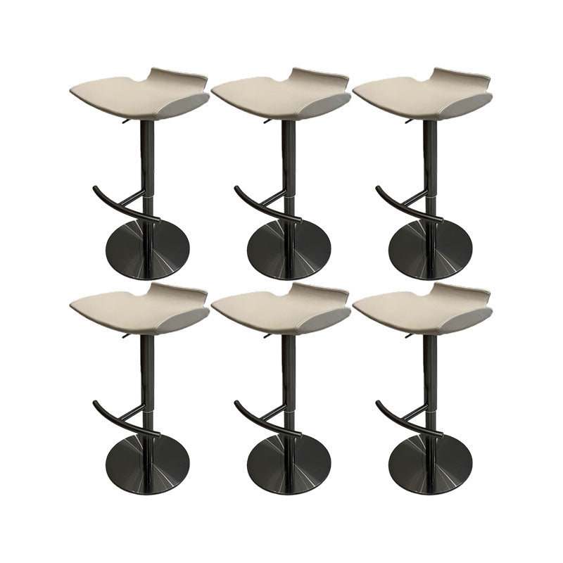Contemporary Metal Bar Stool Footrest Counter Stool for Living Room