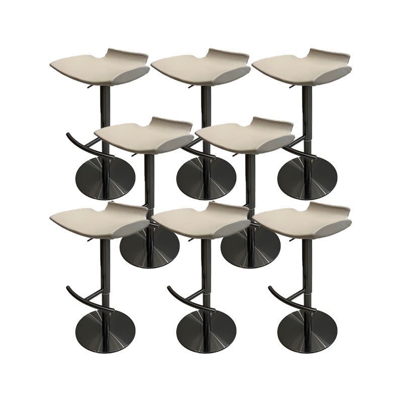Contemporary Metal Bar Stool Footrest Counter Stool for Living Room