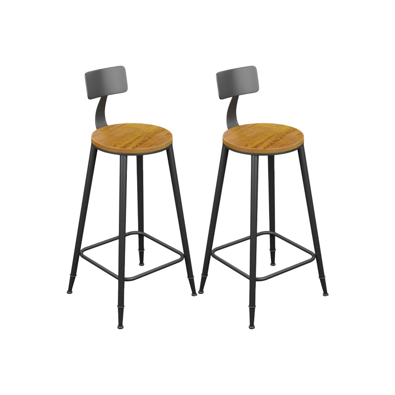 Sgabello da bar senza braccia da bar in stile industriale con gambe nere