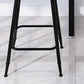 Sgabello da bar senza braccia da bar in stile industriale con gambe nere
