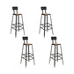 Sgabello da bar senza braccia da bar in stile industriale con gambe nere