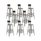 Sgabello da bar senza braccia da bar in stile industriale con gambe nere