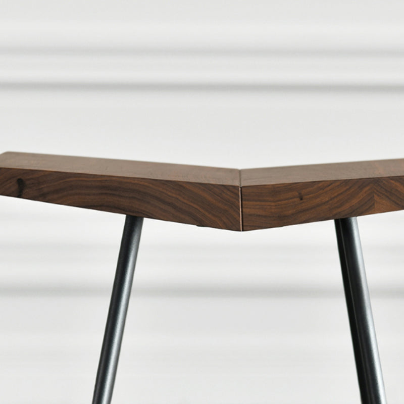 Hedendaagse metalen barkruk voetsteun tegenstoel in bruin