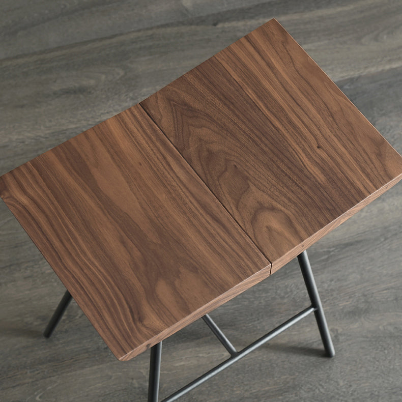 Hedendaagse metalen barkruk voetsteun tegenstoel in bruin