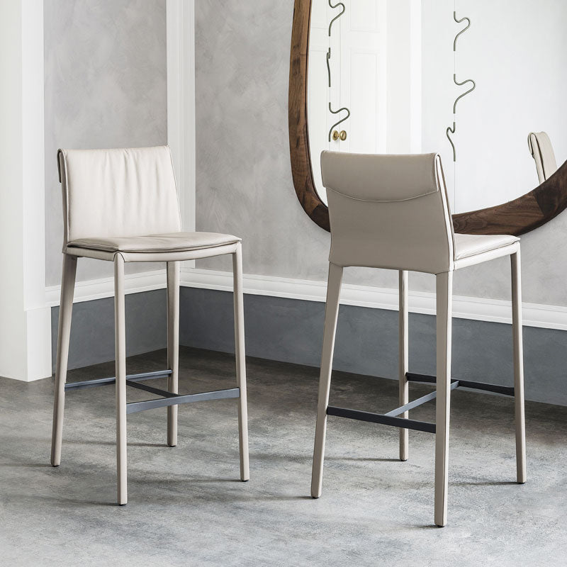 Modern Style Metal Bar Stool Footrest Counter Stool for Restaurant