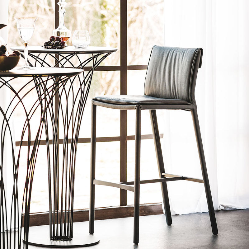 Modern Style Metal Bar Stool Footrest Counter Stool for Restaurant