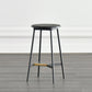 Contemporary Style Metal Bar Stool Footrest Counter Stool in Black Clearhalo 'Bar Furniture' 'Bar Stools' 'bar_stools' 'furn' 'furn_bar_stools' 'Furniture' 'Kitchen & Dining Furniture' 7178271