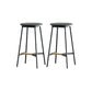 Contemporary Style Metal Bar Stool Footrest Counter Stool in Black 2 Piece Set Clearhalo 'Bar Furniture' 'Bar Stools' 'bar_stools' 'furn' 'furn_bar_stools' 'Furniture' 'Kitchen & Dining Furniture' 7178273