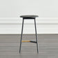 Contemporary Style Metal Bar Stool Footrest Counter Stool in Black Clearhalo 'Bar Furniture' 'Bar Stools' 'bar_stools' 'furn' 'furn_bar_stools' 'Furniture' 'Kitchen & Dining Furniture' 7178274