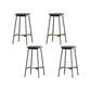 Contemporary Style Metal Bar Stool Footrest Counter Stool in Black 4 Piece Set Clearhalo 'Bar Furniture' 'Bar Stools' 'bar_stools' 'furn' 'furn_bar_stools' 'Furniture' 'Kitchen & Dining Furniture' 7178275