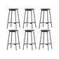 Contemporary Style Metal Bar Stool Footrest Counter Stool in Black 6 Piece Set Clearhalo 'Bar Furniture' 'Bar Stools' 'bar_stools' 'furn' 'furn_bar_stools' 'Furniture' 'Kitchen & Dining Furniture' 7178277