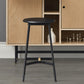 Contemporary Style Metal Bar Stool Footrest Counter Stool in Black Clearhalo 'Bar Furniture' 'Bar Stools' 'bar_stools' 'furn' 'furn_bar_stools' 'Furniture' 'Kitchen & Dining Furniture' 7178278