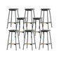 Contemporary Style Metal Bar Stool Footrest Counter Stool in Black 8 Piece Set Clearhalo 'Bar Furniture' 'Bar Stools' 'bar_stools' 'furn' 'furn_bar_stools' 'Furniture' 'Kitchen & Dining Furniture' 7178279