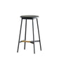 Contemporary Style Metal Bar Stool Footrest Counter Stool in Black Clearhalo 'Bar Furniture' 'Bar Stools' 'bar_stools' 'furn' 'furn_bar_stools' 'Furniture' 'Kitchen & Dining Furniture' 7178280