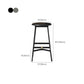 Contemporary Style Metal Bar Stool Footrest Counter Stool in Black Clearhalo 'Bar Furniture' 'Bar Stools' 'bar_stools' 'furn' 'furn_bar_stools' 'Furniture' 'Kitchen & Dining Furniture' 7178286