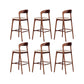 Scandinavian Indoor Bar Stools Solid Wood Bar Stool with Footrest